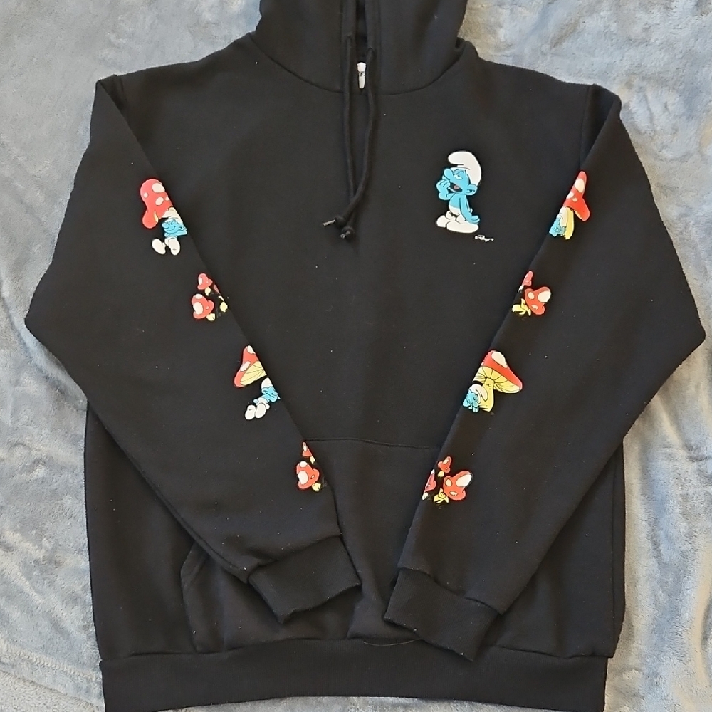 Smurfs Black Graphic Men's Hoodie